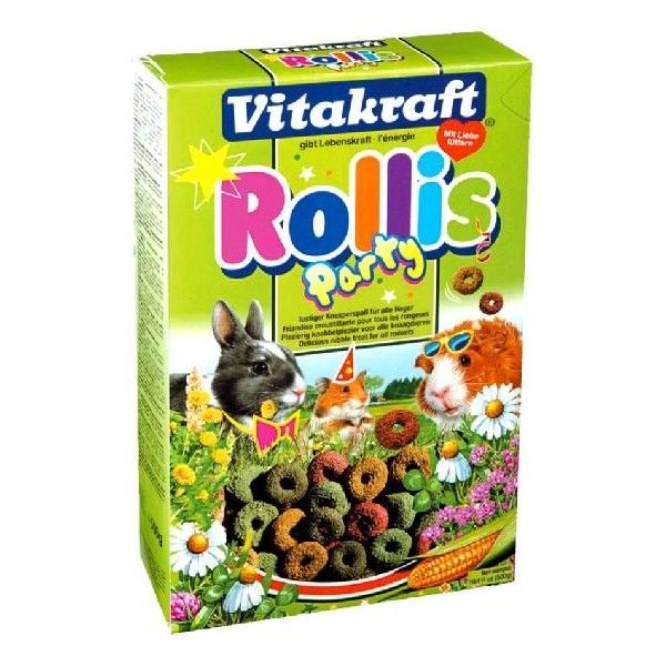 Витакрафт Rollis Party универсальный д/грызунов 500г