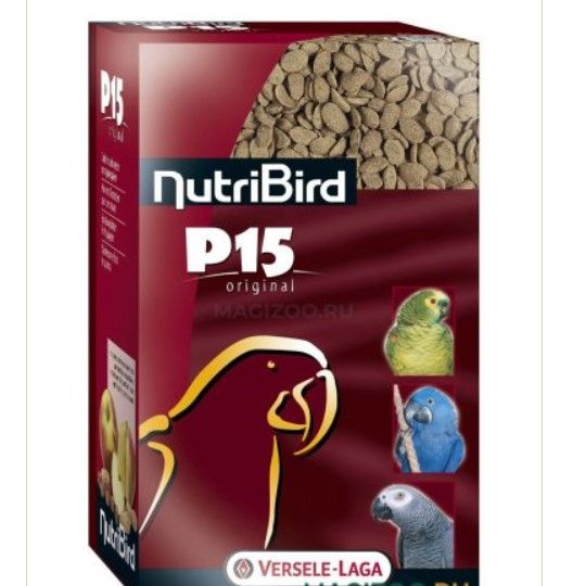 Гранулированный корм для крупных попугаев NutriBird P15 Original 1 кг
