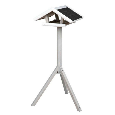 Trixie Кормушка уличная на подставке, сосна, 46 х 22 х 44 см/1.15 м, серый/белый