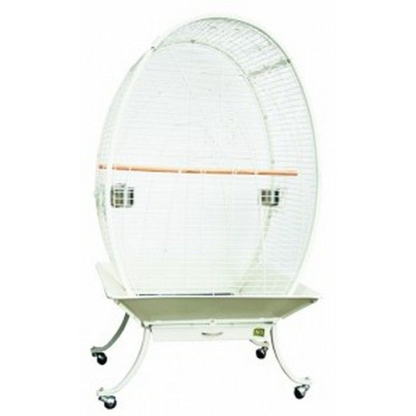 №1 Клетка-вольер для попугаев, 88,5*88*159, укомплектованная, овальная.