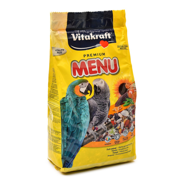 Витакрафт MENU основной д/крупных попугаев 1кг