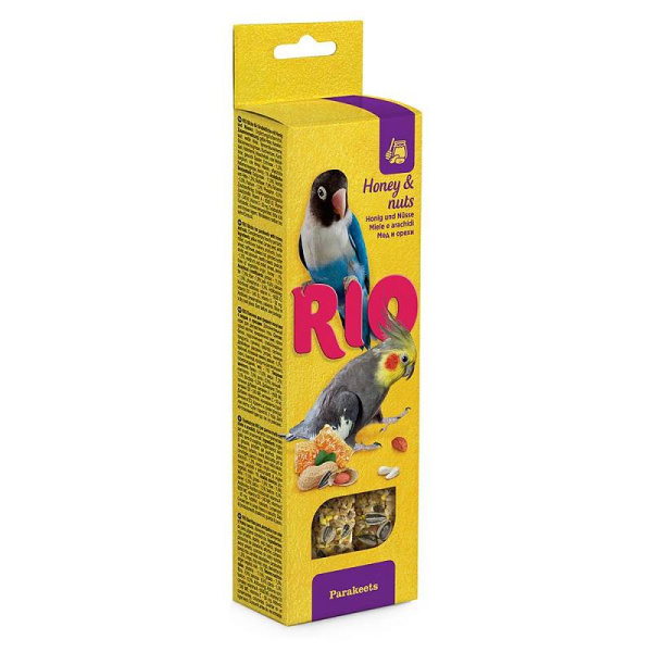 Рио палочки д/средних попугаев с медом и орехами 2шт*75г