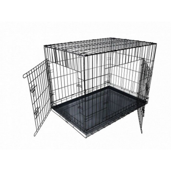 №1  Клетка  для домашних животных, две двери 61*44*50, черная