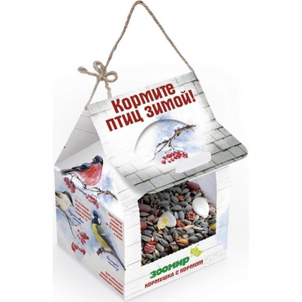 Зоомир Корм д/уличных птиц - кормушка с кормом 