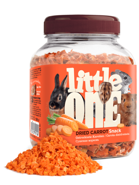 Little One лакомство для всех видов грызунов Сушенная Морковь 200 г