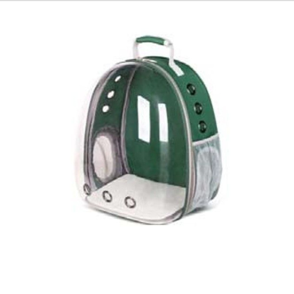 Переноска рюкзак для животных с иллюминатором Прозрачно-зеленый 33*28*44 см