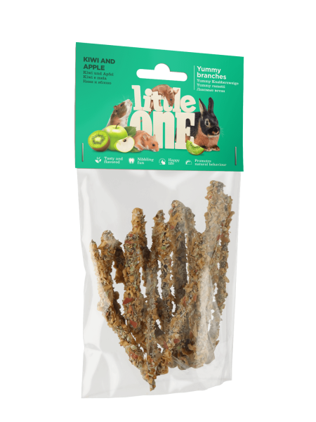 Little One Лакомые ветви c киви и яблоком. Лакомство для всех видов грызунов, 35 г