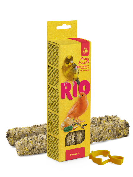 Rio палочки для канареек с медом и полезными семенами 2*40 г
