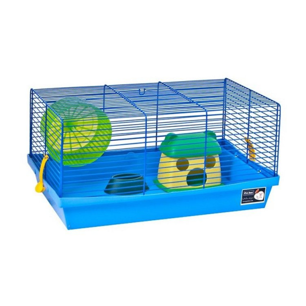 PetInn Клетка для грызунов ALADDIN (Колесо+миска+домик) 48х28.5х24