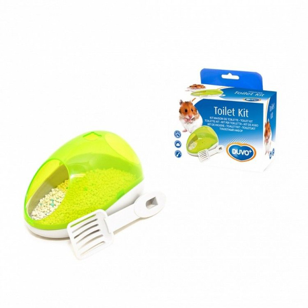 DUVO+ Туалет для мелких грызунов "Potty Kit", зелёный, 15х10х8см (Бельгия)