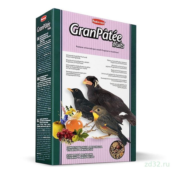 Падован GranPatee universale Корм д/насекомоядных птиц с фруктами 1 кг