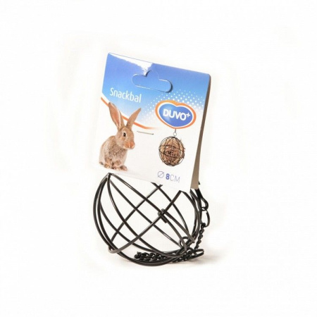 Кормушка для грызунов металлическая DUVO+ "Шар", чёрный, 8см (Бельгия)