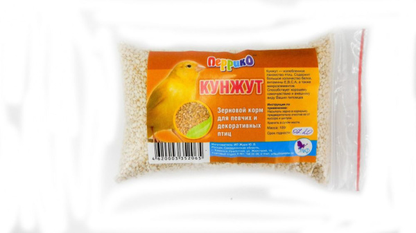 Корм для птиц и грызунов "Семя кунжута" Перрико 100г