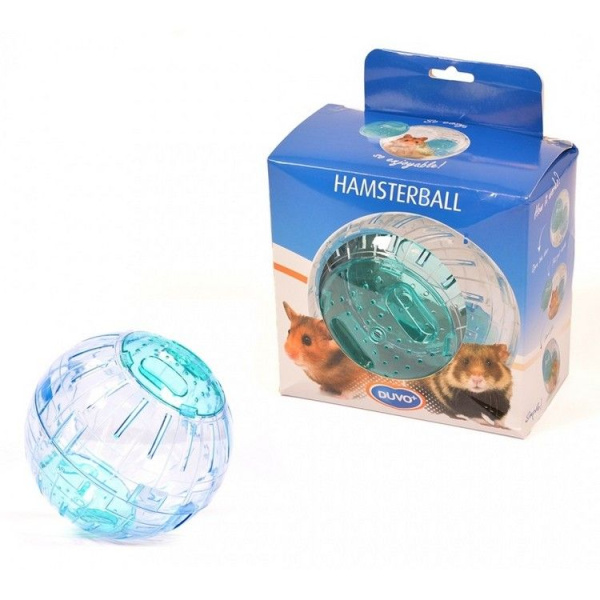 DUVO+ Игрушка для грызунов "Шар прогулочный", голубой, 13cм (Бельгия)