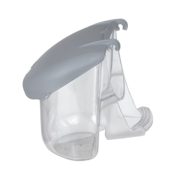 VOLTREGA Кормушка-поилка для птиц серая 8*8,5*8см