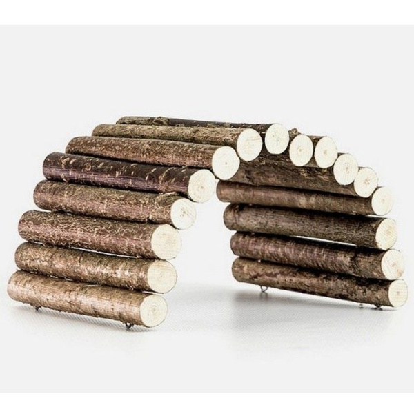 для грызунов Мостик дерево средний 25х12см