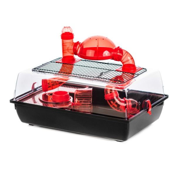 G132 Клетка-террариум для грызунов ALEX + Tubes с лабиринтами 580х280х400 (пластик) INTER-ZOO