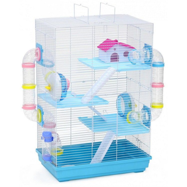 №1 Клетка для грызуна, 55*30,2*70, 3 этажная, прямоугольная, укомплектованная