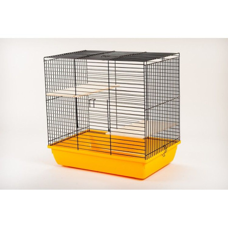 Inter-Zoo Клетка для шиншилл Chinchilla 60 Color + 2 деревянные полки 580х380х570 (черный прут) G076