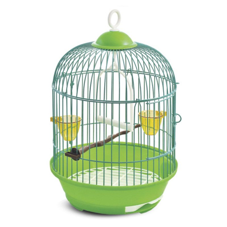 клеткая круглая маленькая с аксессуарами