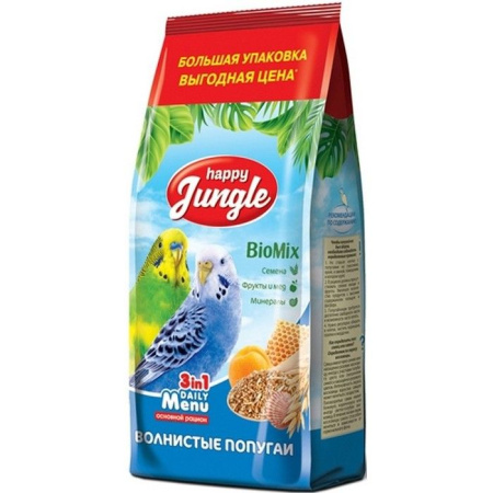 Хэппи Джангл J120 Корм д/волнистых попугаев 900г