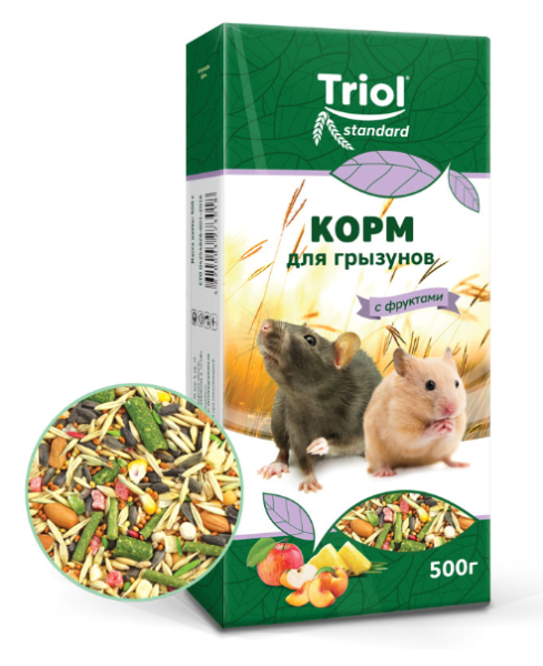 Корм Тriol Standard для грызунов с фруктами, 500г