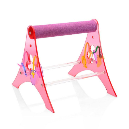 Wagners HappyBird Подставка для птиц, с минеральной жердью и игрушками 18х16.5х20см 