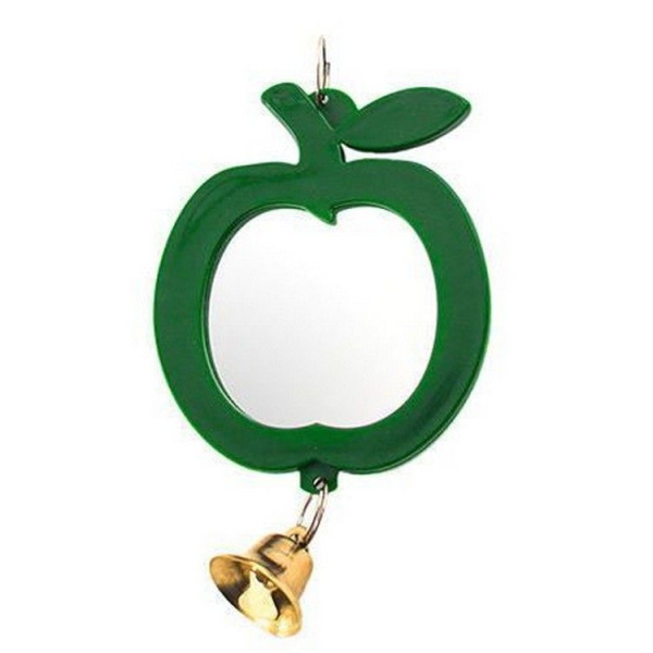 Зеркало д/птиц ZooM "Яблоко" с колокольчиком d50мм (блистер)