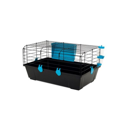 VOLTREGA Клетка для кроликов и морских свинок (523), черная, 58x36x31см