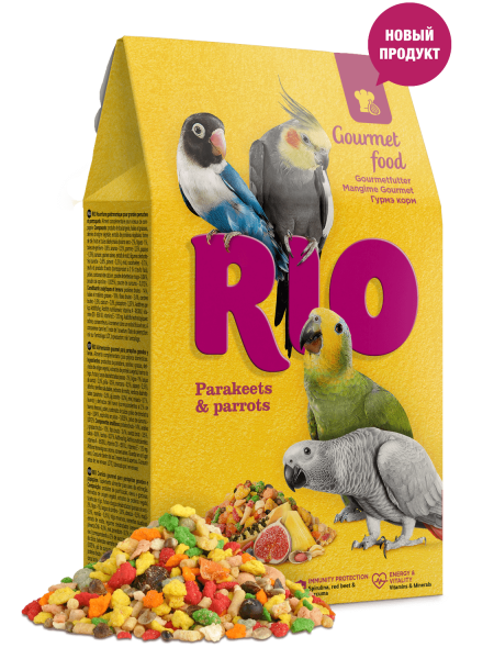 Rio корм для средних и крупных птиц Гурмэ 250 г