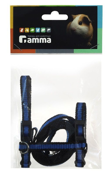 Комплект шлейка и поводок для морской свинки из капрона "Прогулка", 10*1200мм