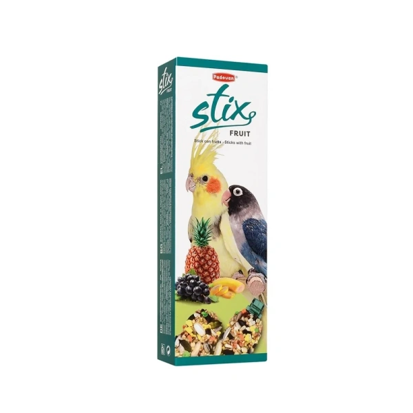 Padovan лакомство Stix Fruit Parrocchetti палочки с фруктами для средних попугаев, 100 гр