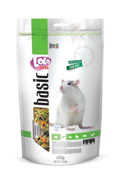 Lolopets корм для декоративных крыс полнорационный 600 г
