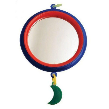 Зеркало д/птиц Дарэлл большое круглое с пластиковым подвесом