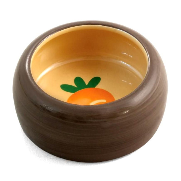 Миска керамическая для мелких животных "Морковка", 0,1л