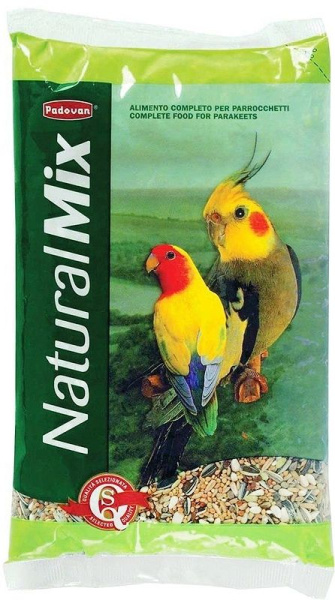 Падован Naturalmix Parrocchetti д/средних попугаев 850г