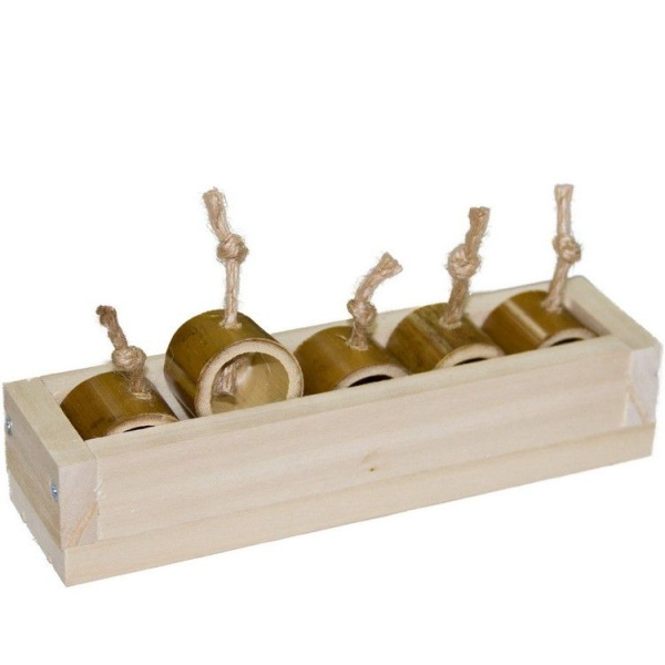 Игрушка для птиц Игрушка для птиц Фуражная-бамбуковые кольца, дл. 18см (ПарротсЛаб) PL4054